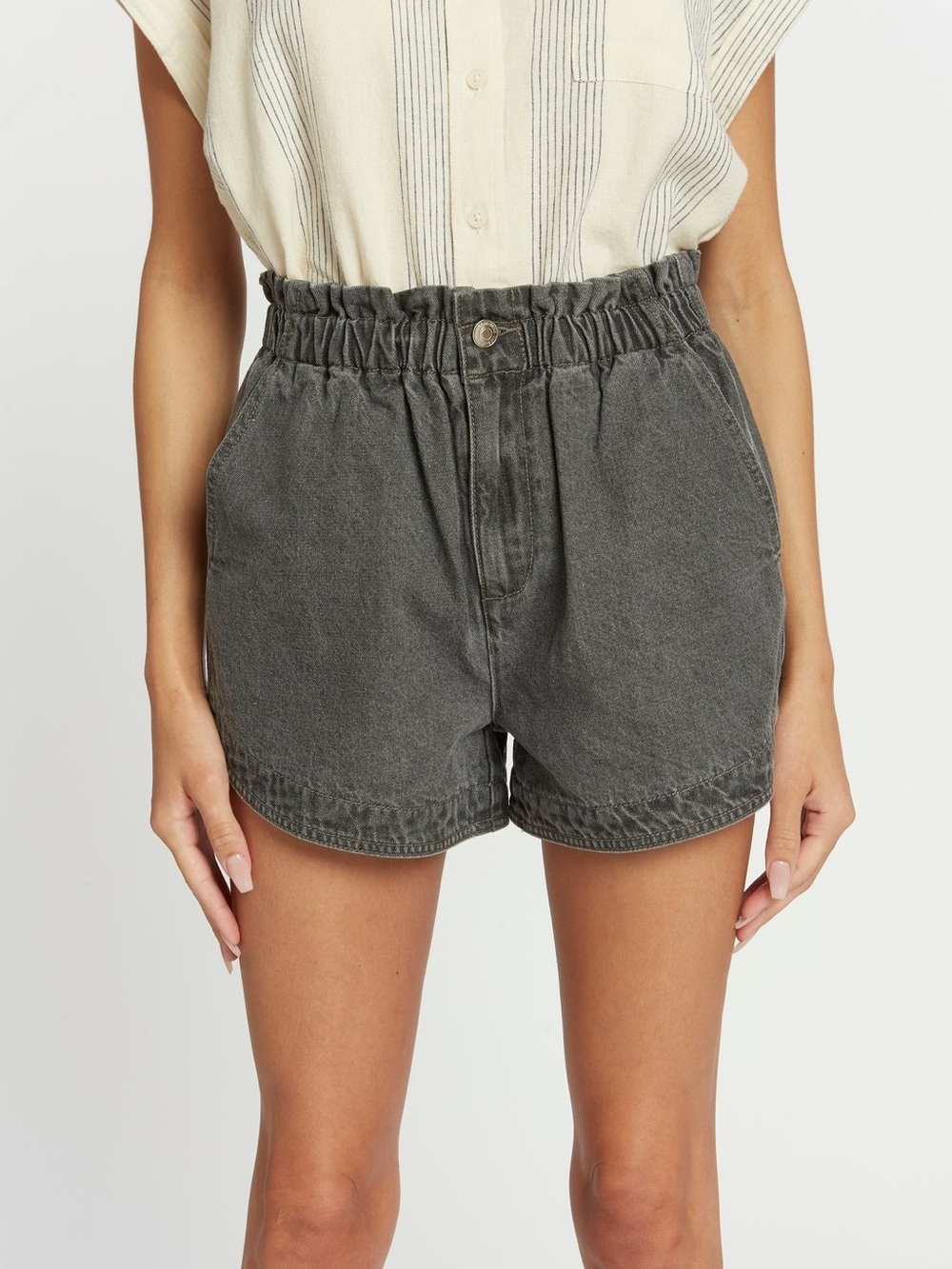 Thread & Supply Washed Hang Loose Denim Shorts